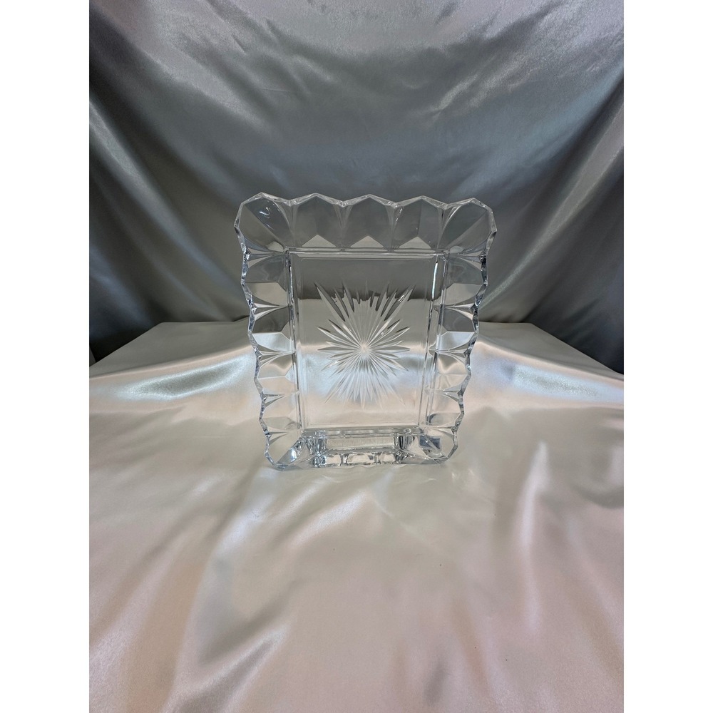 Crystal d'Arques Blossom Lead Crystal 5x7 Picture Frame Starburst Scalloped Edge